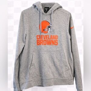 Nike Gray and Orange Cleveland Browns Hoodie